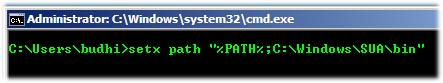 SUA : Windows rasa Unix atau dikenal denganĀ Windows services for Unix SUA : Windows rasa Unix