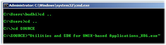 SUA : Windows rasa Unix atau dikenal denganĀ Windows services for Unix SUA : Windows rasa Unix