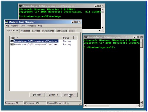 Lebih akrab dengan Windows Server Core : multiple cmd pada dikala login ke Windows Server Core kita akan disuguhkan hanya satu command prompt saj Lebih akrab dengan Windows Server Core : multiple cmd