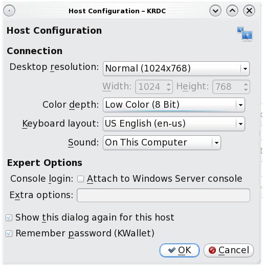 KRDC : KDE Remote Desktop Client KRDC yakni aplikasi remote desktop client yang dipakai untuk melihat KRDC : KDE Remote Desktop Client