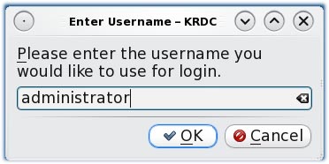 KRDC : KDE Remote Desktop Client KRDC yakni aplikasi remote desktop client yang dipakai untuk melihat KRDC : KDE Remote Desktop Client