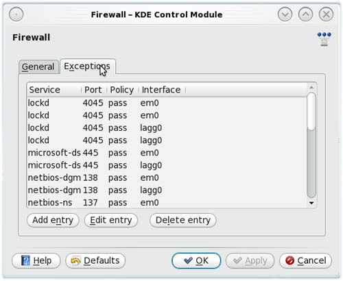PC-BSD : setup firewall Fireawall ialah perangkat lunak yang dipakai untuk membatasi jalan masuk keluar masuk jaringa PC-BSD : setup firewall