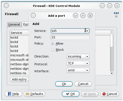 PC-BSD : setup firewall Fireawall ialah perangkat lunak yang dipakai untuk membatasi jalan masuk keluar masuk jaringa PC-BSD : setup firewall