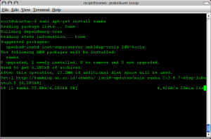 Samba yaitu sebuah aplikasi file server yang dibentuk menurut protokol Server Message B Sharing File Dengan Samba Server