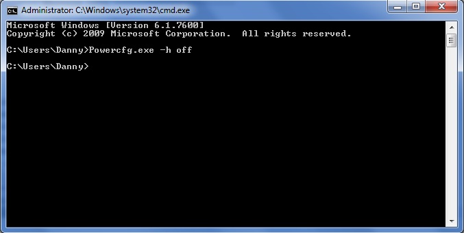 Di Windows tersedia fitur administrasi listrik menyerupai Hibernate yang berkhasiat apabila user i Menonaktifkan Fitur Hibernate di Windows dengan Command Line